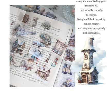 20Sheets PET Stickers Season Series PET Decorative Stickers Diary Scrapbooking Material Decor Album Stationery Stickers