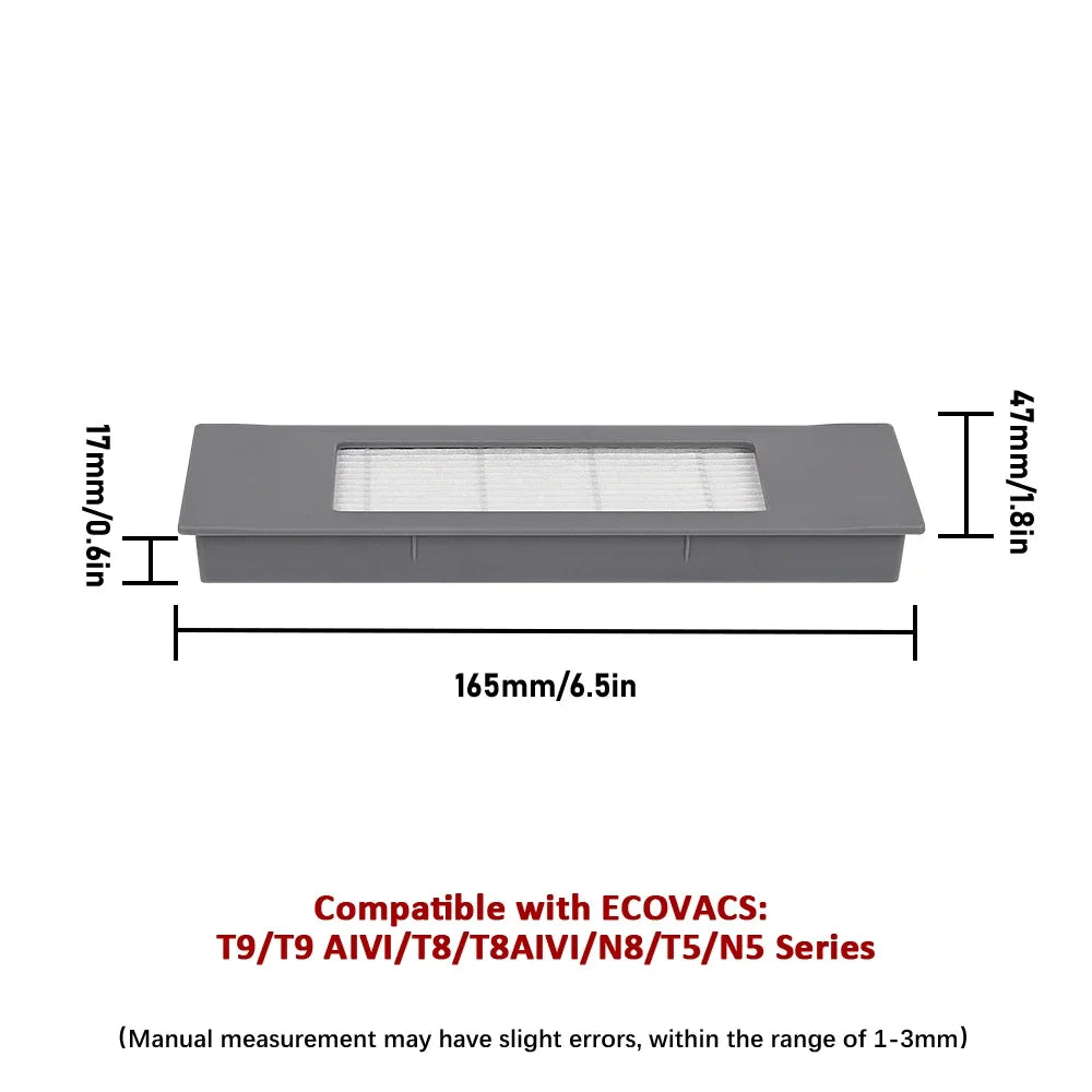 Accessories For ECOVACS Deebot T8 AIVI N8 Pro AIVI N9 N10 N10 Plus Side Brush,Main Brush,  Filter, Dust Bag,Hepa Filter