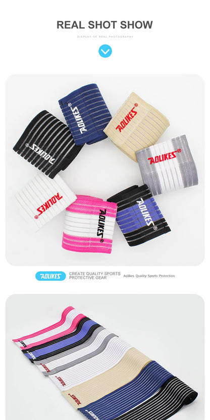 AOLIKES 1PC 40-180cm Compression Bandage Protector Knee Support Brace Sports Elastic Elbow Straps Leg Bands Bandage Workout Wrap