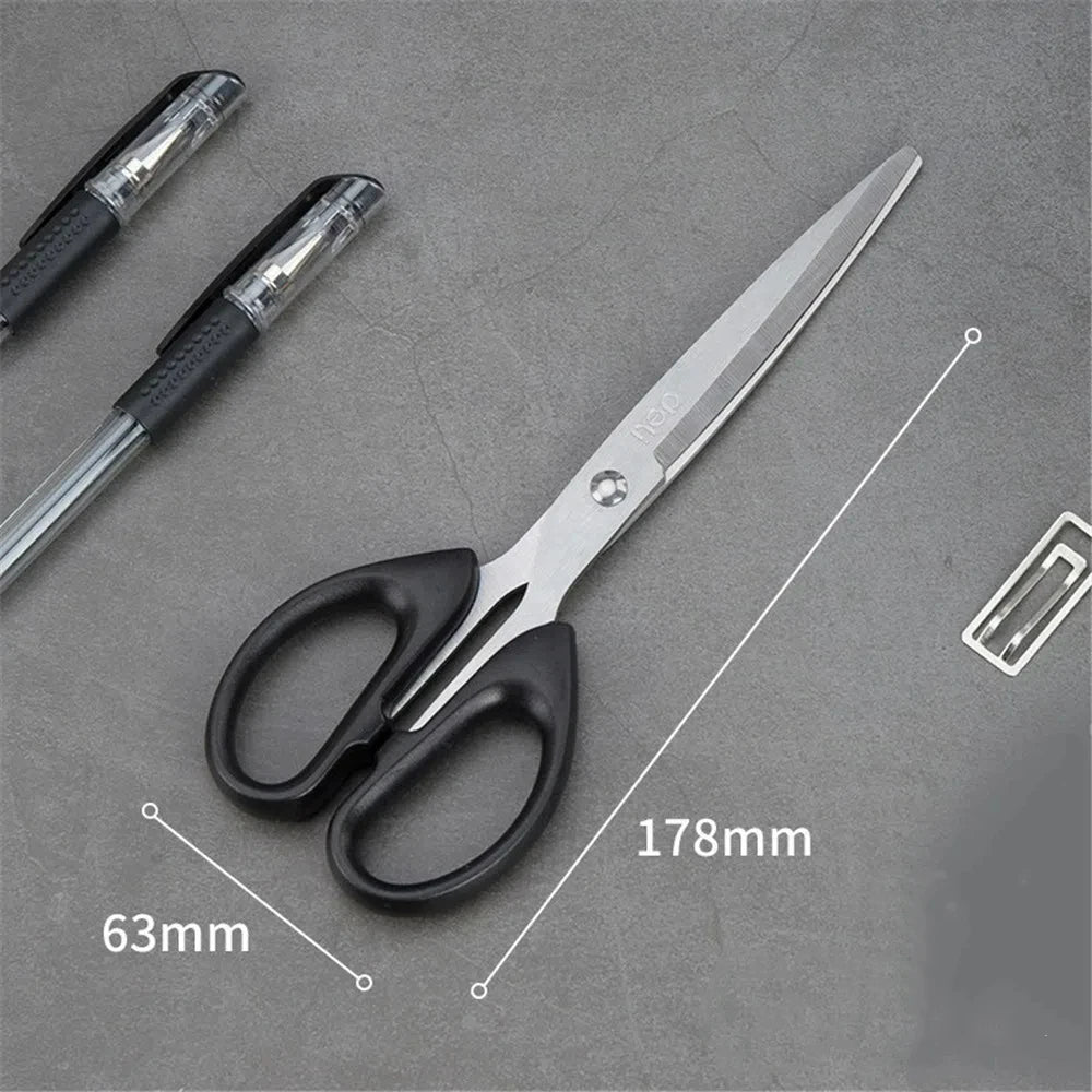 1/2Pcs 210/175mm Black Stainless Steel Scissors Business Office Stationery Home Tailor Shears Kitchen Knife Cutter Cutting