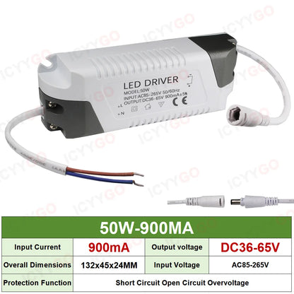 LED 3-4W 4-7W 8-12W 18-25W 25W-36W 40W 50W 300MA 600MA 900MA 1200MA 1500MA LED Constant Current Driver Transformer Power Supply