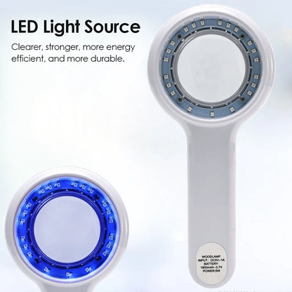 NEW Woods Lamp Skin Analyzer Portable Facial Salon Beauty Analyzer UV Lamp Wood Dermatology for Analyzing Testing Examination