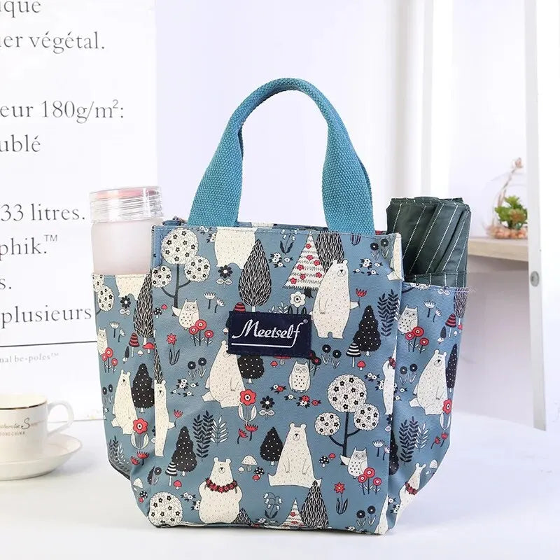 Rilibegan Lunch Bags Handbag Picnic Lunch Bags Bento Box For Family Outdoor Leisure Park Lunch Bag Big Capacity Family Lunch Bag