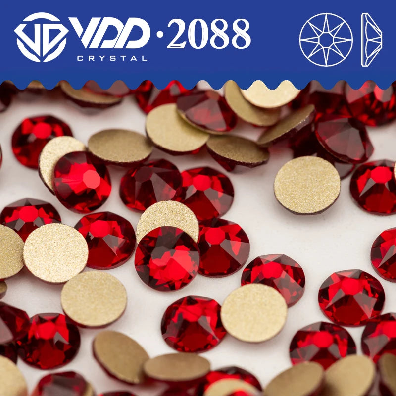 VDD SS16-SS30 High Quality AAAAA 2088 Rhinestones Crystal Flatback 8 Big 8 Small 16cut Stones For DIY Crafts Nail Art Decoration