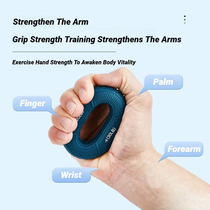 Silicone Finger Grip Circle For Adults Wrist Support Hand Strengthener Rehabilitation Training Double Strength Ring