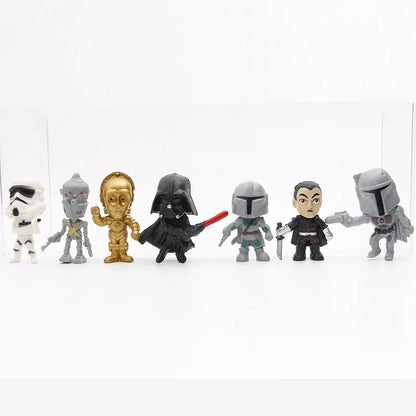 14pcs/set Darth Vader The Manda lorian DIN DJARIN Baby Yoda Skywalker R2-D2 C-3PO BB-8 Action Figure Movie Cartoon PVC Model