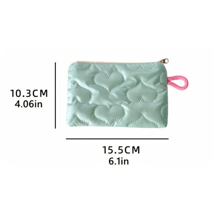 Instagram Bow Silver Shiny Makeup Bag Small Portable Carrying Bag Earphones Data Cable Storage Bag Wallet