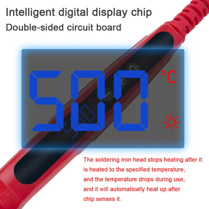 80W Soldering iron kit adjustable temperature LCD solder welding tools Ceramic heater soldering tips Tweezers soldering wire