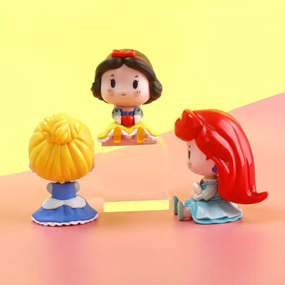 6 Pieces / Set Cartoon Princess Vinyl Figurine Cute Version Doll Action Figure Toys Collection Model Ornament