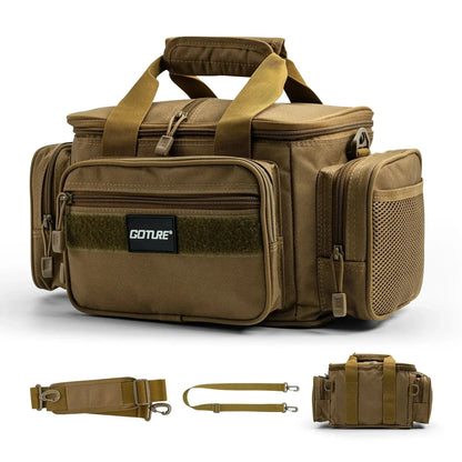 Goture Fishing Tackle Bags 38*23*19cm Shoulder Bag High Capacity 600D Oxford Cloth Outdoor Cycling Backpack Camping Picnic Bag