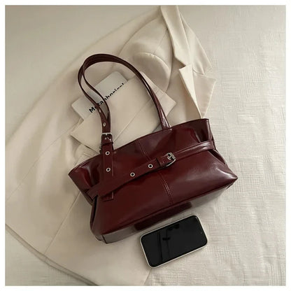 Fashionable Medium Size Versatile Tote Handbag for Daily Use Ethnic Style Synthetic Leather and Canvas Bag