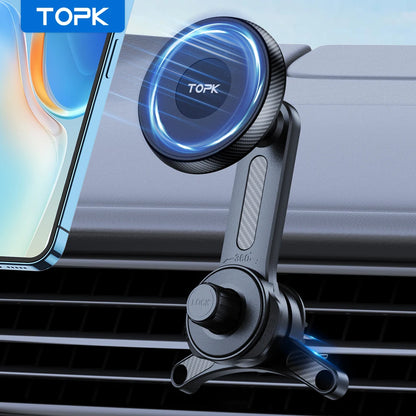 TOPK Magnetic Car Phone Holder for Magsafe Phone Mount ,Air Vent Car Phone Holder,Car Cradle for iPhone 15/14/13/12 Series