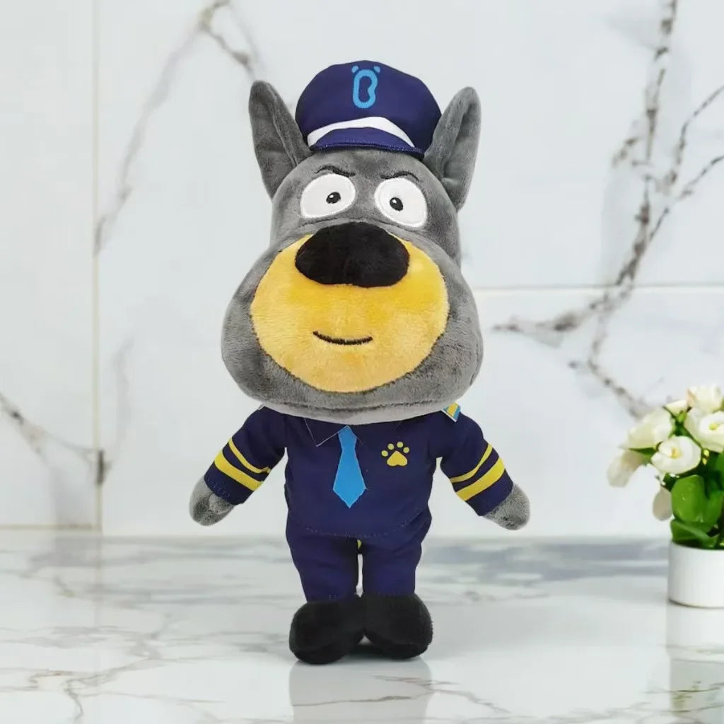 New Sheriff Labrador Dog Plush Toy Security Sergeant Labrador Wolf Dog Cartoon Doll Boys Girls Soft Stuffed Toys Children Gift