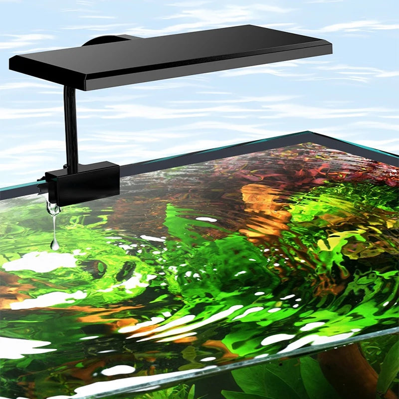USB Aquarium LED Light Full Spectrum Aquatic Plant Grow Lamp Fish Tank Adjustable Brightness Dimmable Timed 360° Rotatable Light