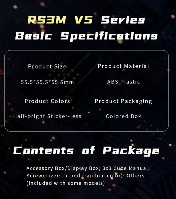 [CubeFun] MoYu RS3M V5 3x3x3 Magnetic Magic Cube Ball Core Professional Cubo Magic Speed 3x3 Cube RS3M Moyu Cubing Puzzle Toys