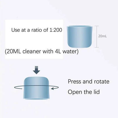 Cleaning Solution For Roborock Q Revo/Qrevo Curv/Q Revo MaxV/Q Revo S/Q Revo Pro Q5 Q7 S8 PLUS S8+ Vacuum Cleaner Parts 1L