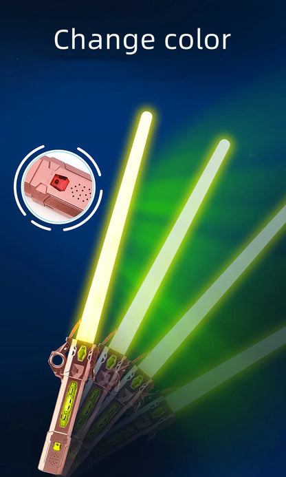Lightsaber Children's Toy Laser Sword Star 2 in 1 Flash Stick Fluorescent Stick hair Light Saber Children's Toy Sword RGB  Light
