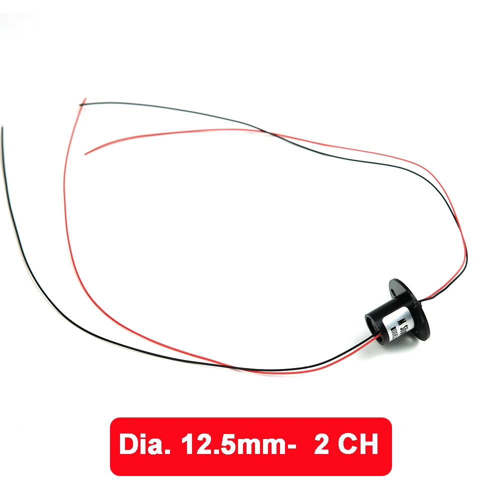 2/4//6/8/12/18 Channel Micro Rotate Slip Ring 2A Diameter 12.5mm For RC Excavator Model DIY PTZ Gimbal Electric Collector Rings