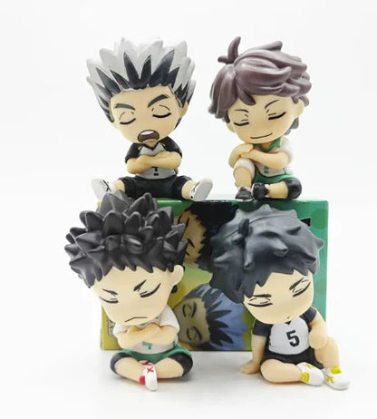 New In Stock Japanese Anime Volleyball Youth Shoulder To Shoulder Sleep Blind Box Kawaii Action Figure Desktop Ornament Gifts