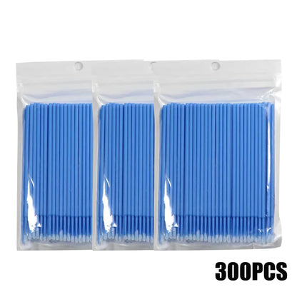300/2000pcs Cotton Swabs MicroBrush Eyelash Extension Brushes For Makeup Nail Art Individua Applicator Lash Clean Removing Tool