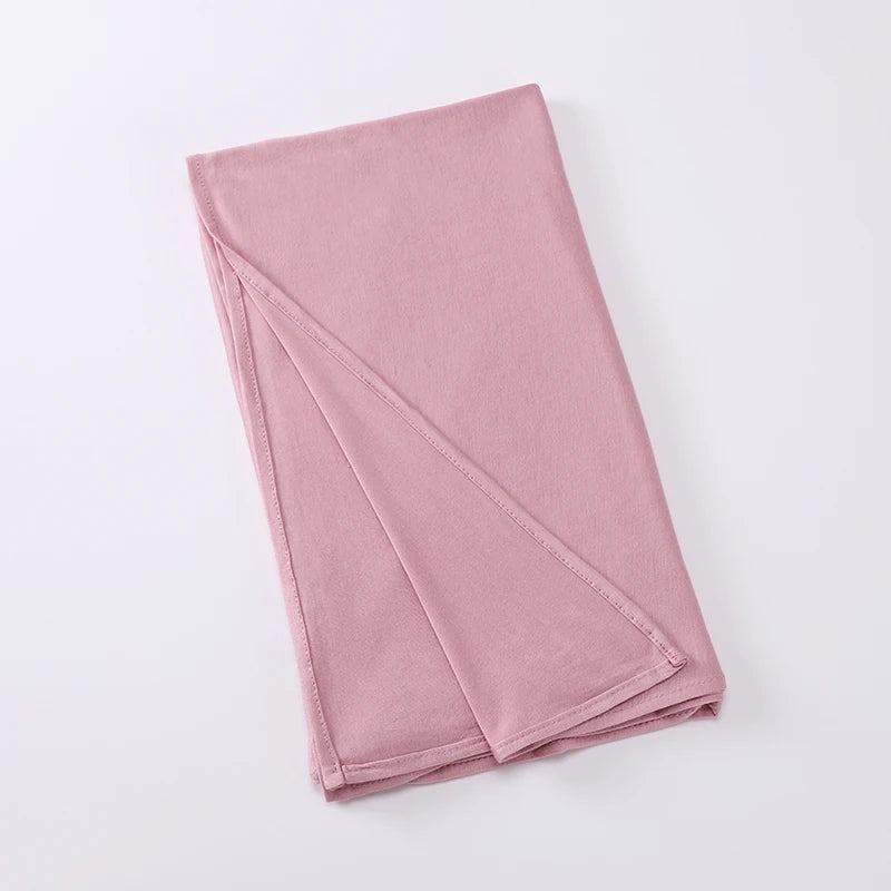 Premium Jersey Instant Hijab Good Stitch Stretchy Jersey Scarf Malaysia Wraps Plain Muslim Turban Headband Shawls Supplier