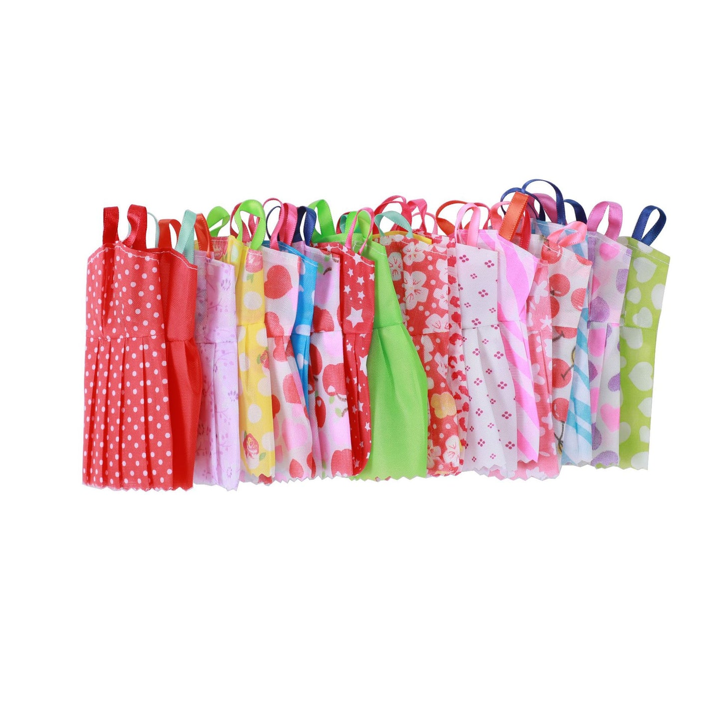 32 pcs Random Doll Clothes and Accessories, 10pcs Fashion Dresses 22pcs Shoes, Glasses, Necklaces, Handbag for Barbie Doll