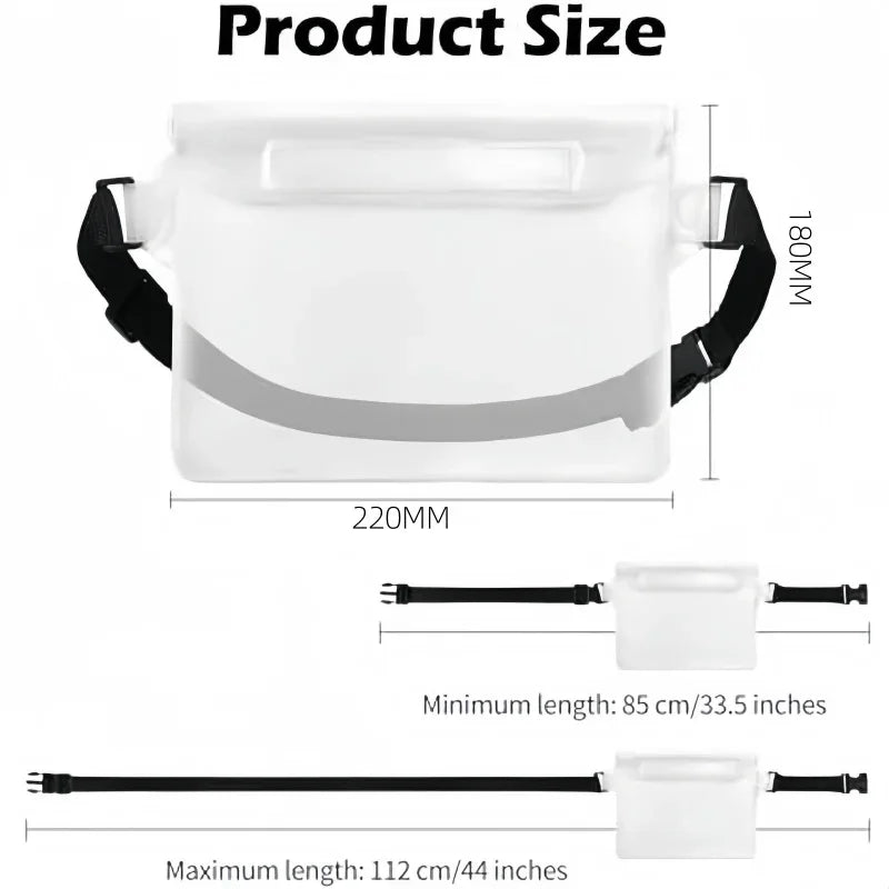 3-Layer High Waterproof Sealing Phone Dry Bag - Large Size Transparent Underwater Pouch for iPhone Mobile Phone