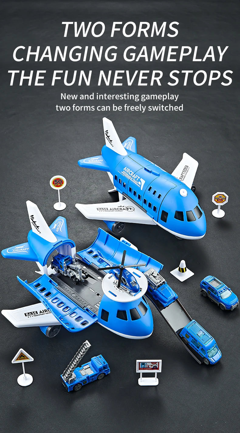 Creative and novel deformation airplane toy combination - Multiple themes, gift box packaging - Gifts suitable for boys and girl