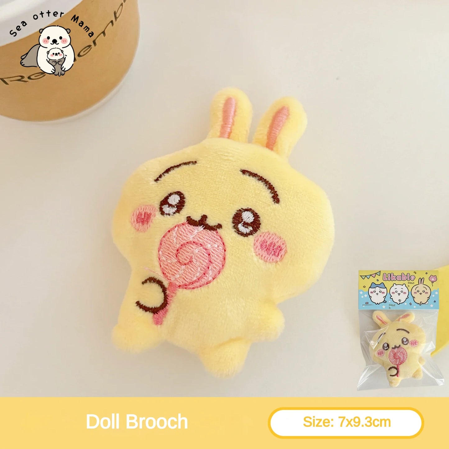 1/3 Pcs Chiikawa Cute Plush Cartoon Doll Pendant Brooch Backpack Keychain Decoration Pendant