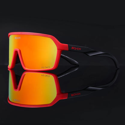 SCVCN Polarized Cycling Sunglasses Men Mtb Sports UV400 Photochormic Glasses Goggles Bicycle Bike Glasses Women Cycling Eyewear