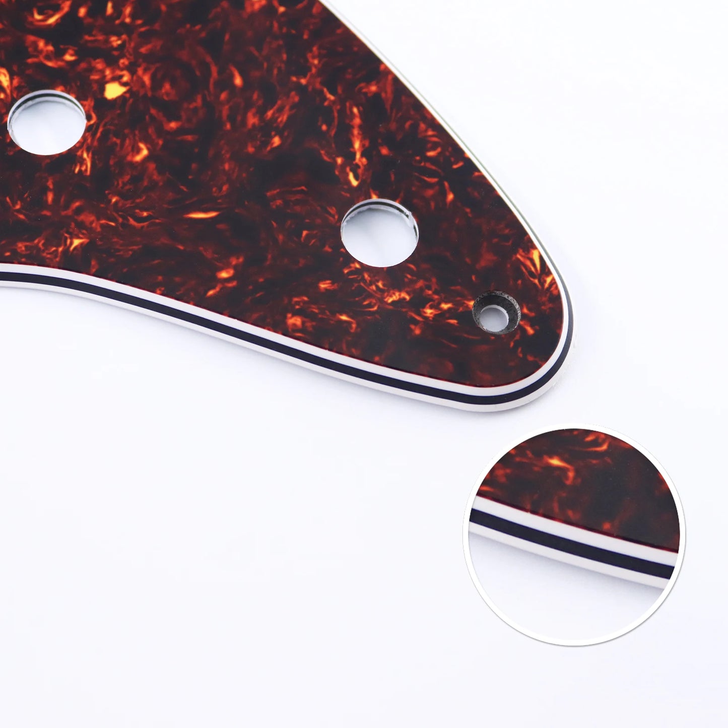 PHRILAM SSH 11 hole ST electric guitar guard, 3-Layer  St  Pickguard with Aluminum Foil Shield Fits American/Mexican ST