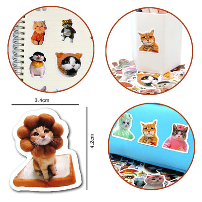 100/500/1000pcs Funny Cat Stickers Cartoon Cute Decals Toy Stationery Guitar Phone Bicycle Laptop Luggage Graffiti Kids Sticker