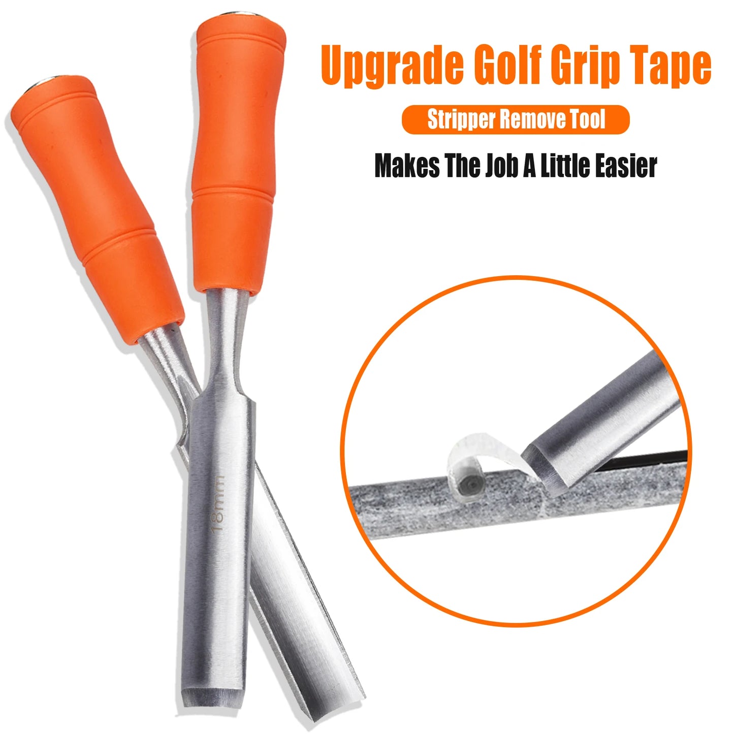 Professional Golf Grip Remover Tool - Steel Club Grip Tape Stripper Cutter | Repair Replacement Kit for Golf Accessories