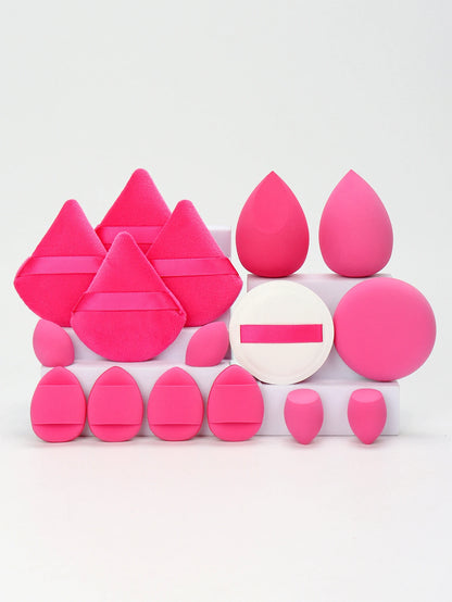 Cat Powder Cotton Candy 16-Piece Set 2 Makeup Eggs & 4 Mini Makeup Eggs & 2 Cotton Candy Powder Puff & 4 Powder Puff & 4 Mini C