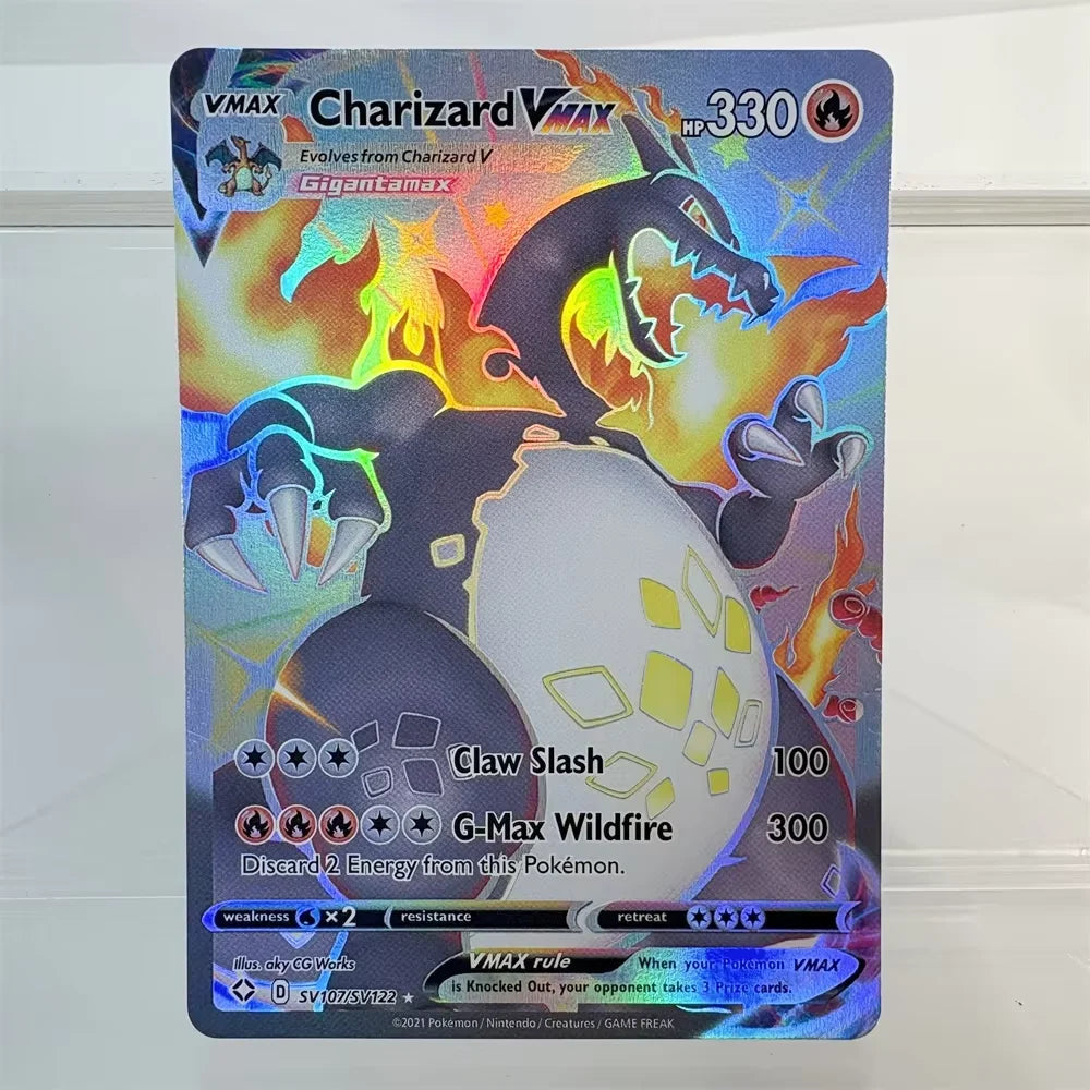 PKM Holographic Flash Proxy Cards Celebi Sylveon Vmax Calyrex Leafeon Charizard  PTCG PROXY Card The Best Gift for Collectors