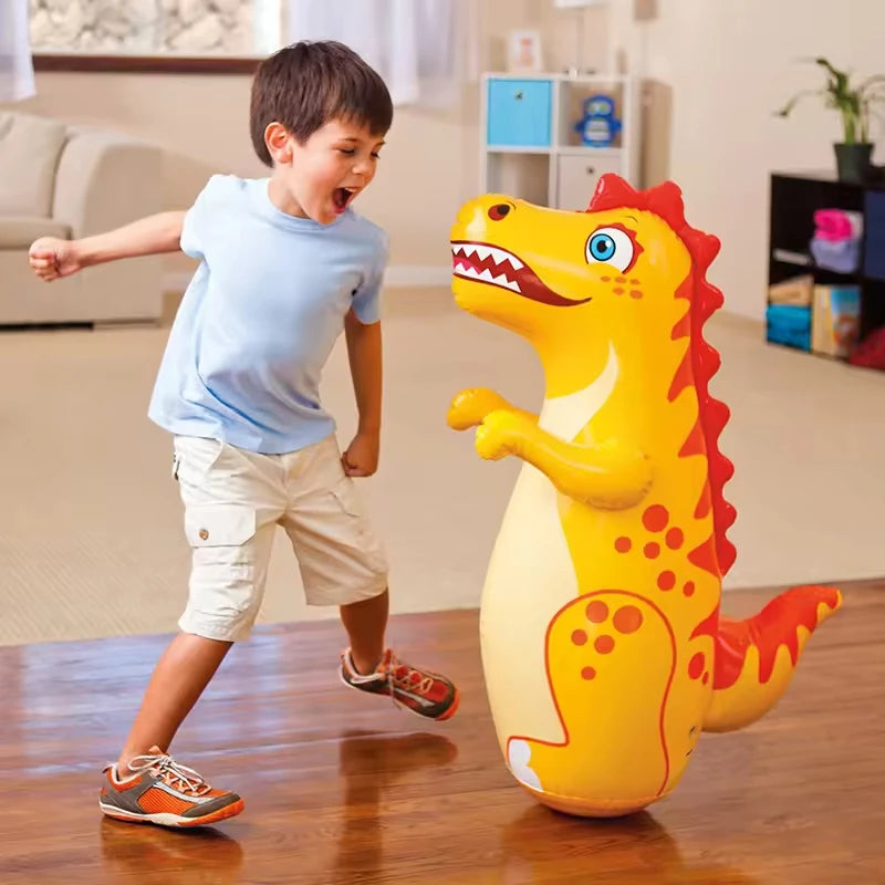 Tumbler Boxing Inflatable Standing Punching Bag Parent Child Toy for Boys Games Sport Dinosaur Model Kids Activity Outdoors Gift