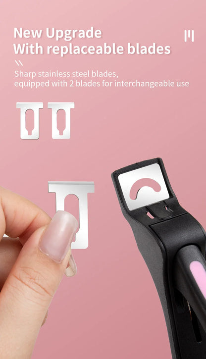 U-shaped French False Nail Scissors Acrylic Nail Clipper Adjustable Nail Tip Cutter Trimmer Manicure with Sizer Precise Cutting