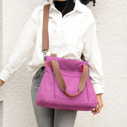 Women's Versatile Handbag Large Capacity Canvas Casual Shoulder Crossbody Bag