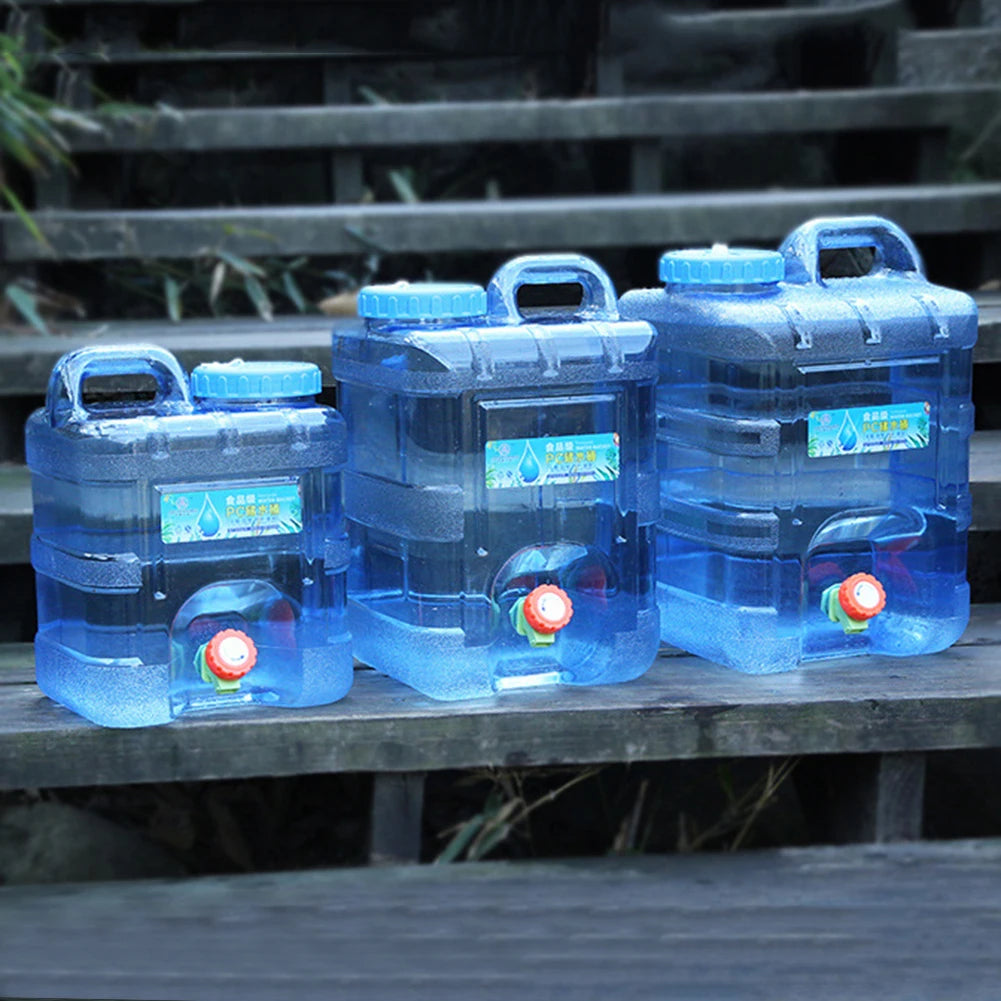7.5/10/15L Drinking Water Container with Spigot Leakproof Camping Water Tank Large Capacity Water Storage Carrier for Hiking Car