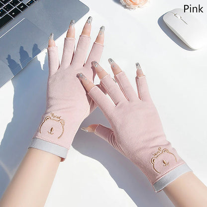 1 Pair Anti UV Nail Gloves UV Gel Shield Glove Fingerless Manicure Nail Art Tools LED Lamp Nails Dryer Radiation Hand