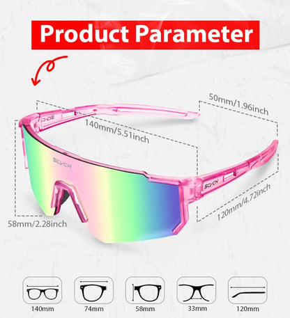 SCVCN Outdoor Cycling Sunglasses Men MTB Bike Glasses  Sports Mountain Climbing fishing Women Bicycle Cycling UV400 Goggles