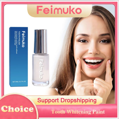 Tooth Whitening Paint Dental Bleaching Remove Tooth Pigments Stains Fresh Breath Oral Hygiene Brightening Tooth Polish Paint 5ml