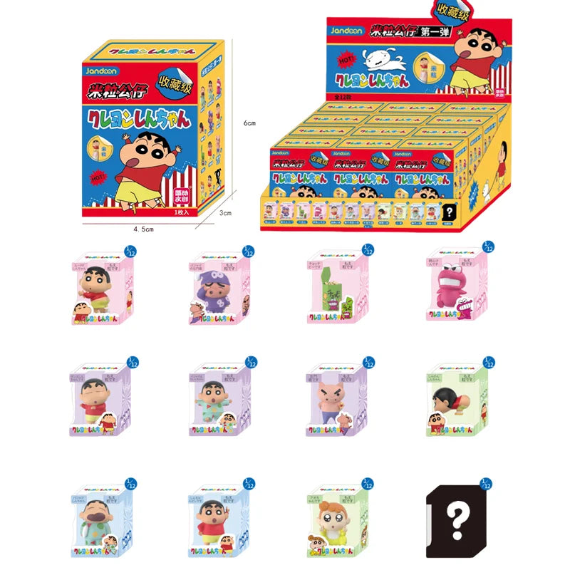 Crayon Shin-Chan Anime Figures Creative Peripheral Dinosaur Diary Baby Rice Grains Doll Model Blind Boxs Toys Children's Gifts