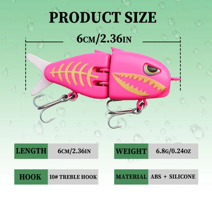 9KM Swimbait Fishing Lure VIB Slow Sinking Wide S Motion Lure with 3D Eyes Mini Glide Bait ABS Material for Bass Trout Fishing