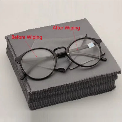 20pcs/lot Black Microfiber Cycling Sunglasses Eyeglasses Cleaning Cloth Glasses Eyewear Clean Lens Cloth Accessories