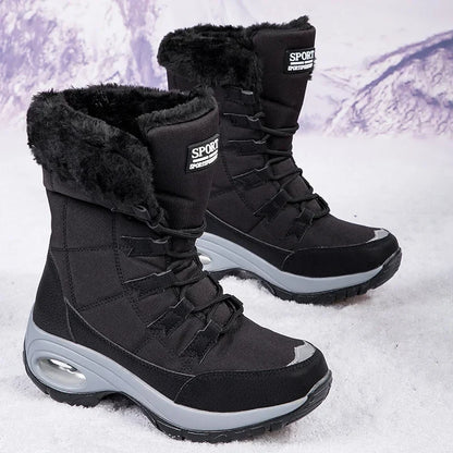 Women's Classic Winter Snow Boots - Handmade Warm Ankle Boots, Platform Shoes