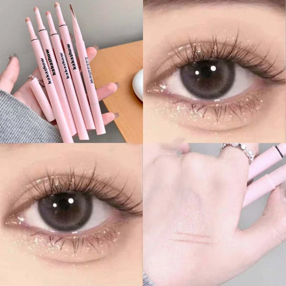 2 In 1 Glitter Matte Aegyosal Pen Brightening Highlight & Shadow Stick Dual End Eye Makeup Lying Silkworm Eyeliner Gel Pencil