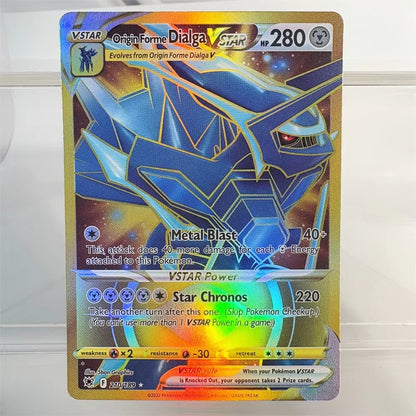 PKM Holographic Flash Proxy Cards Glaceon Dialga Gyarados Giratina Garchomp Foil Cards Game Collection PTCG PROXY