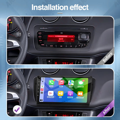 Android Car Radio for Seat Ibiza MK4 6J 2008-2015 Multimedia Player CarPlay Android Auto GPS Bluetooth WIFI Car Head Unit 9inch