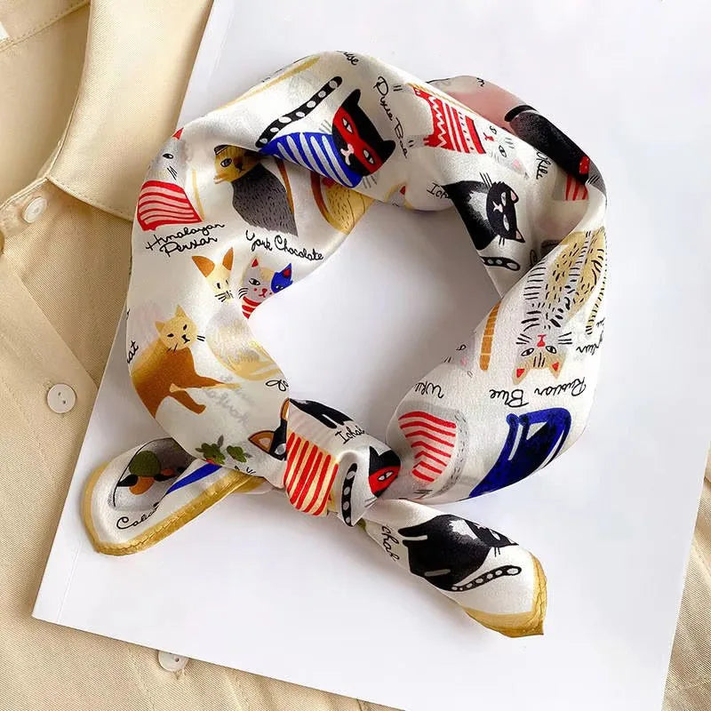 Scarf 100% Silk Bandana Women Square Scarves Wrap Kerchief Spring Fashion Luxury High Quality Headband Hijab Shawls 2026